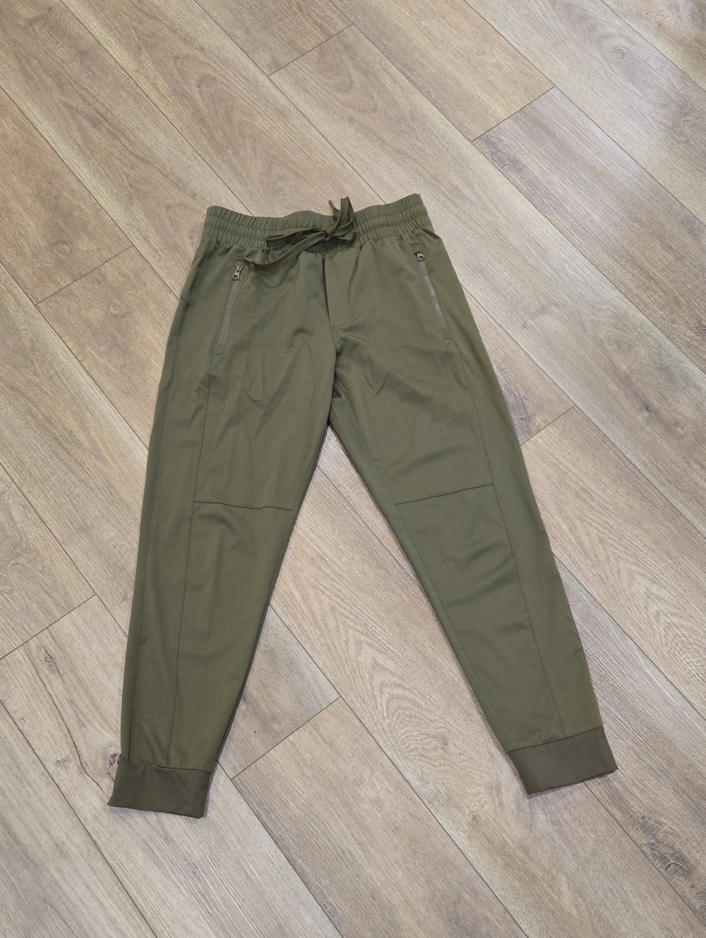 Tilley Olive Green Jogger Pants - Casual Drawstring Tapered Fit Gorpcore